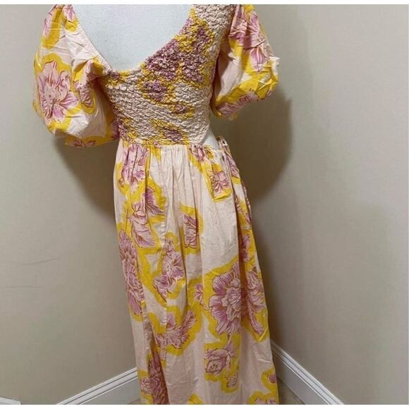 Free People Kalina Printed Midi Dress Size M - Picture 7 of 8